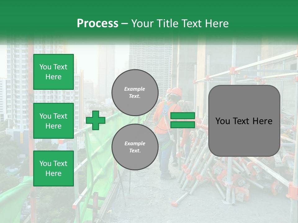 A Construction Worker On Top Of A Building PowerPoint Template