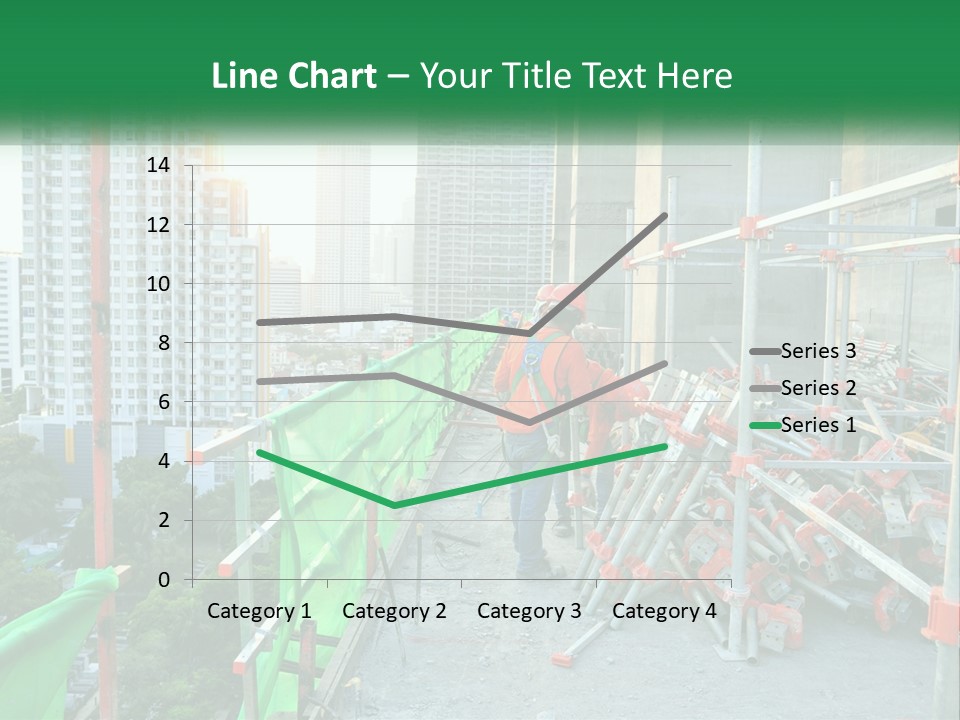 A Construction Worker On Top Of A Building PowerPoint Template