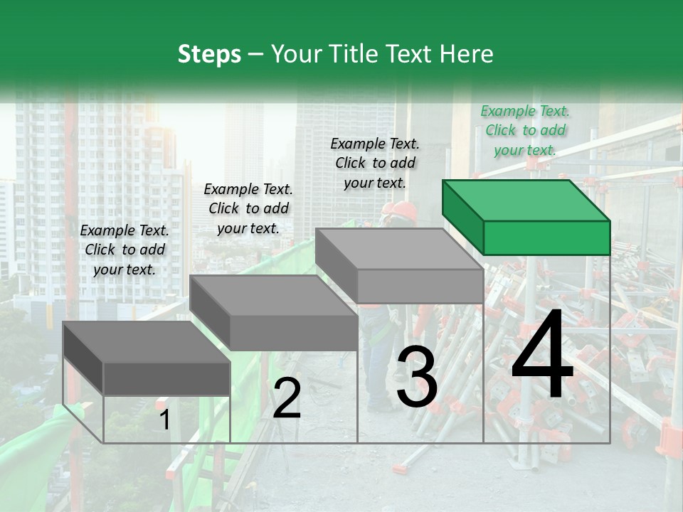 A Construction Worker On Top Of A Building PowerPoint Template
