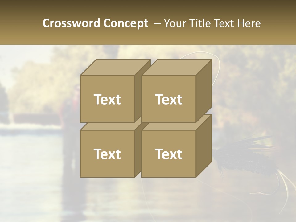 A Man Standing In A River Holding A Fish PowerPoint Template