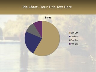 A Man Standing In A River Holding A Fish PowerPoint Template