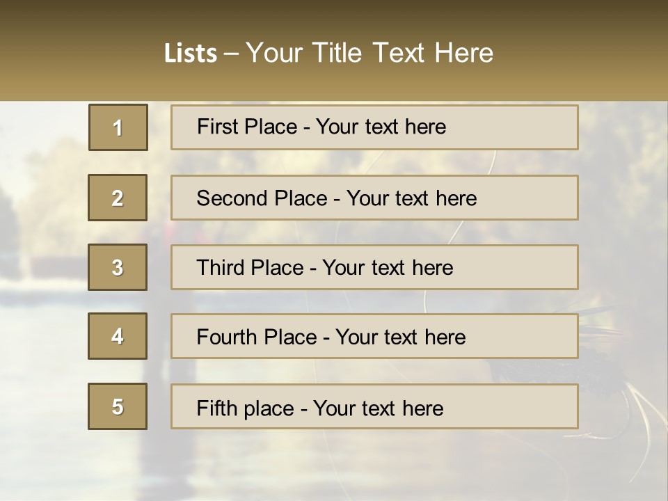 A Man Standing In A River Holding A Fish PowerPoint Template