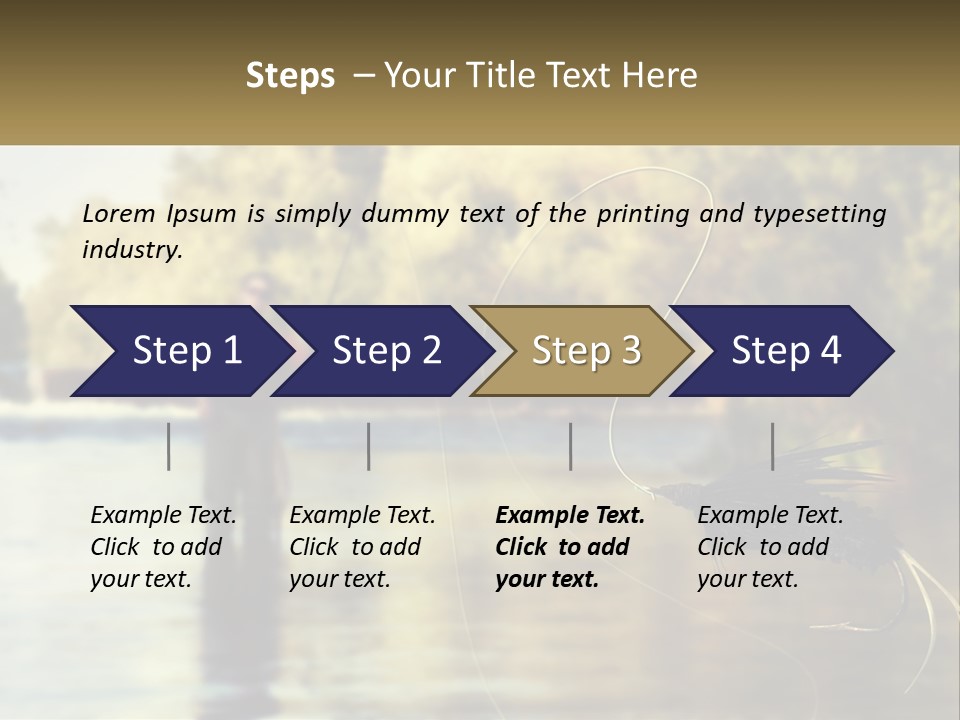 A Man Standing In A River Holding A Fish PowerPoint Template