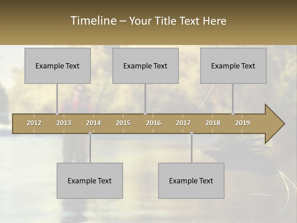 A Man Standing In A River Holding A Fish PowerPoint Template