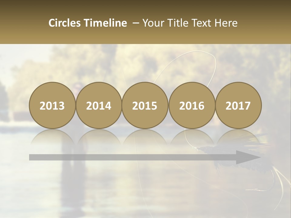 A Man Standing In A River Holding A Fish PowerPoint Template