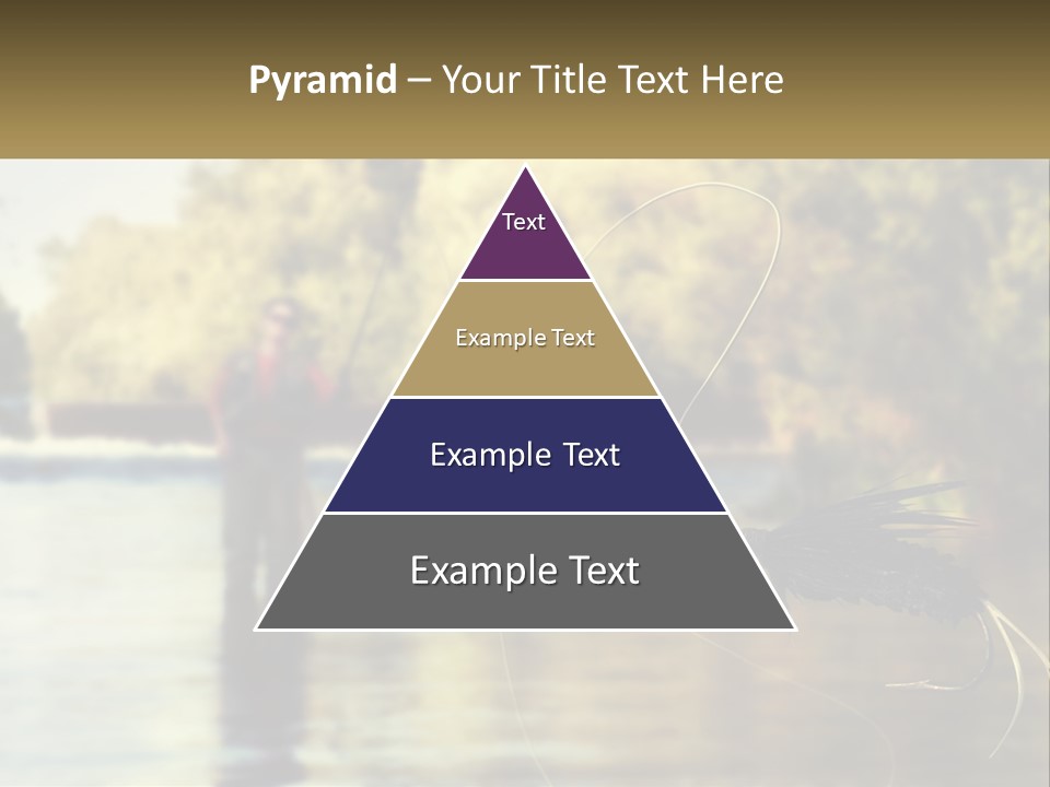 A Man Standing In A River Holding A Fish PowerPoint Template