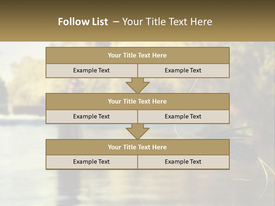 A Man Standing In A River Holding A Fish PowerPoint Template