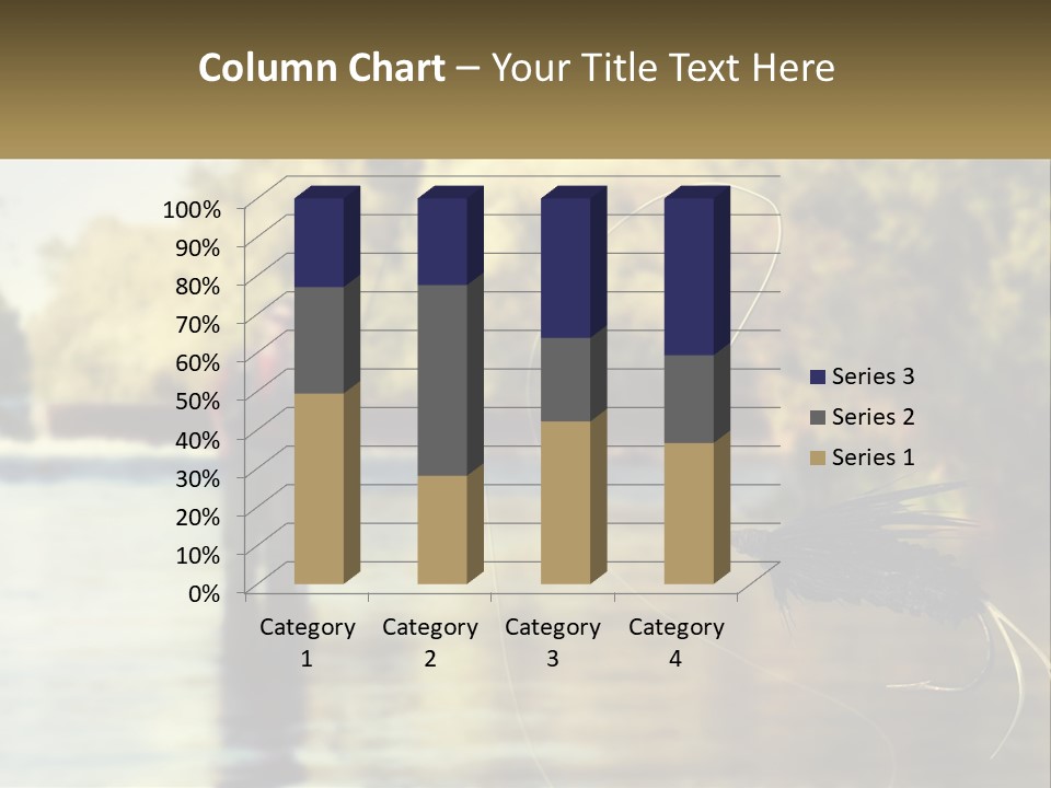 A Man Standing In A River Holding A Fish PowerPoint Template