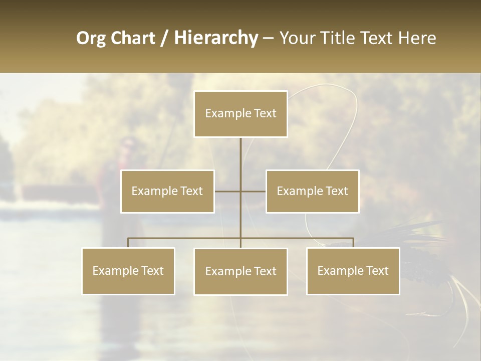 A Man Standing In A River Holding A Fish PowerPoint Template