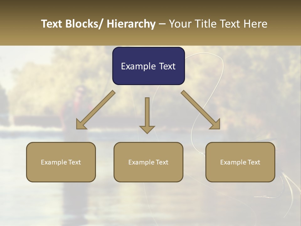 A Man Standing In A River Holding A Fish PowerPoint Template