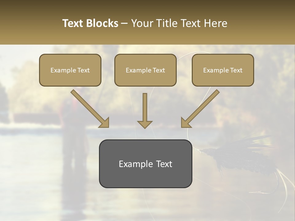 A Man Standing In A River Holding A Fish PowerPoint Template