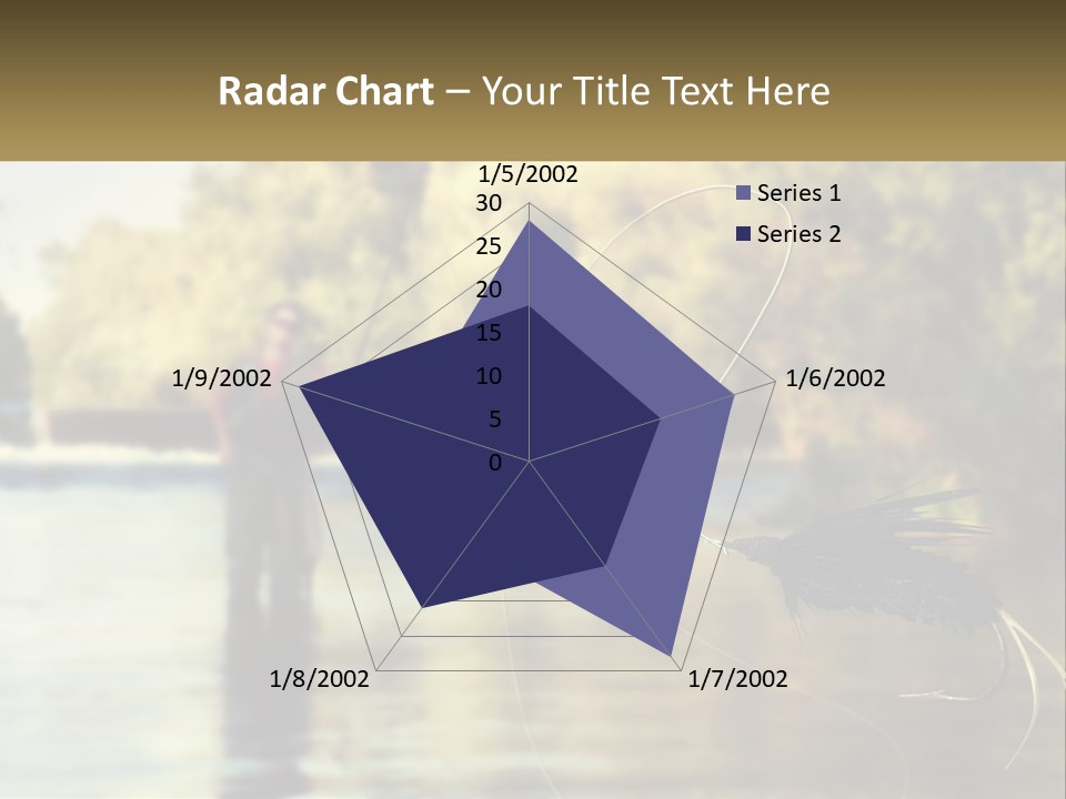 A Man Standing In A River Holding A Fish PowerPoint Template