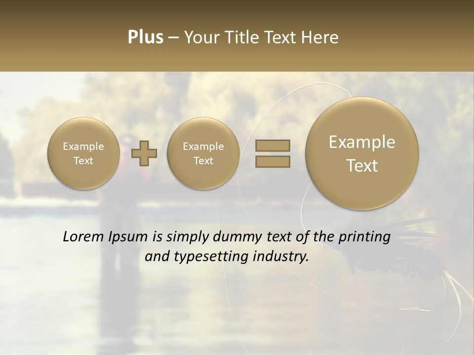 A Man Standing In A River Holding A Fish PowerPoint Template