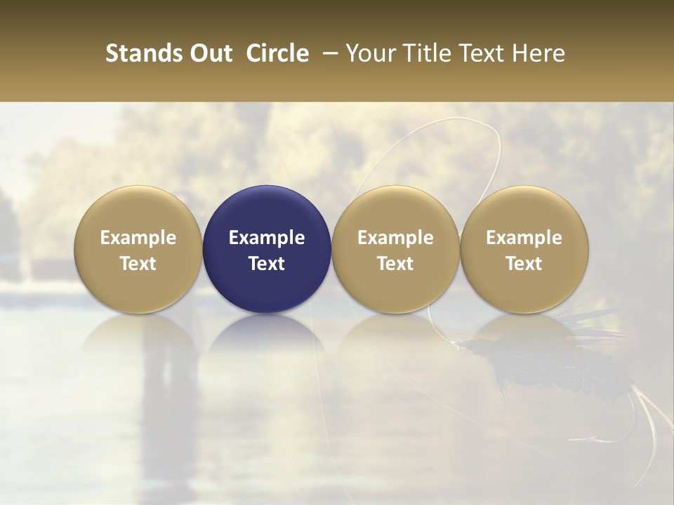 A Man Standing In A River Holding A Fish PowerPoint Template