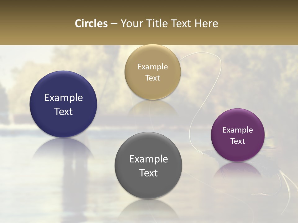 A Man Standing In A River Holding A Fish PowerPoint Template