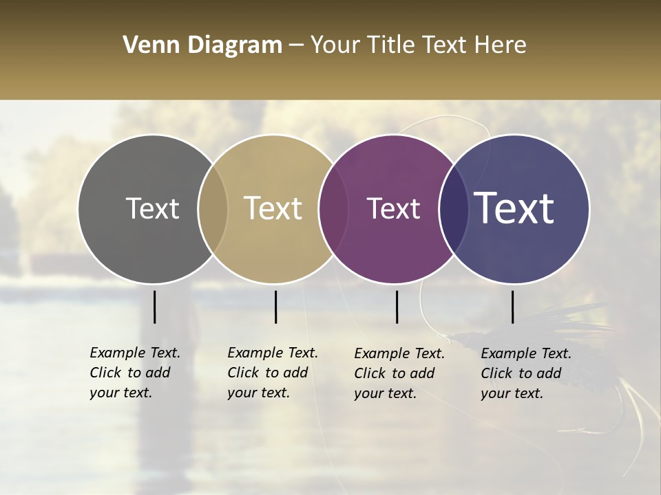 A Man Standing In A River Holding A Fish PowerPoint Template