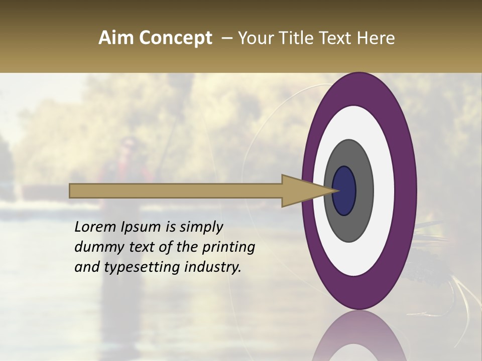 A Man Standing In A River Holding A Fish PowerPoint Template