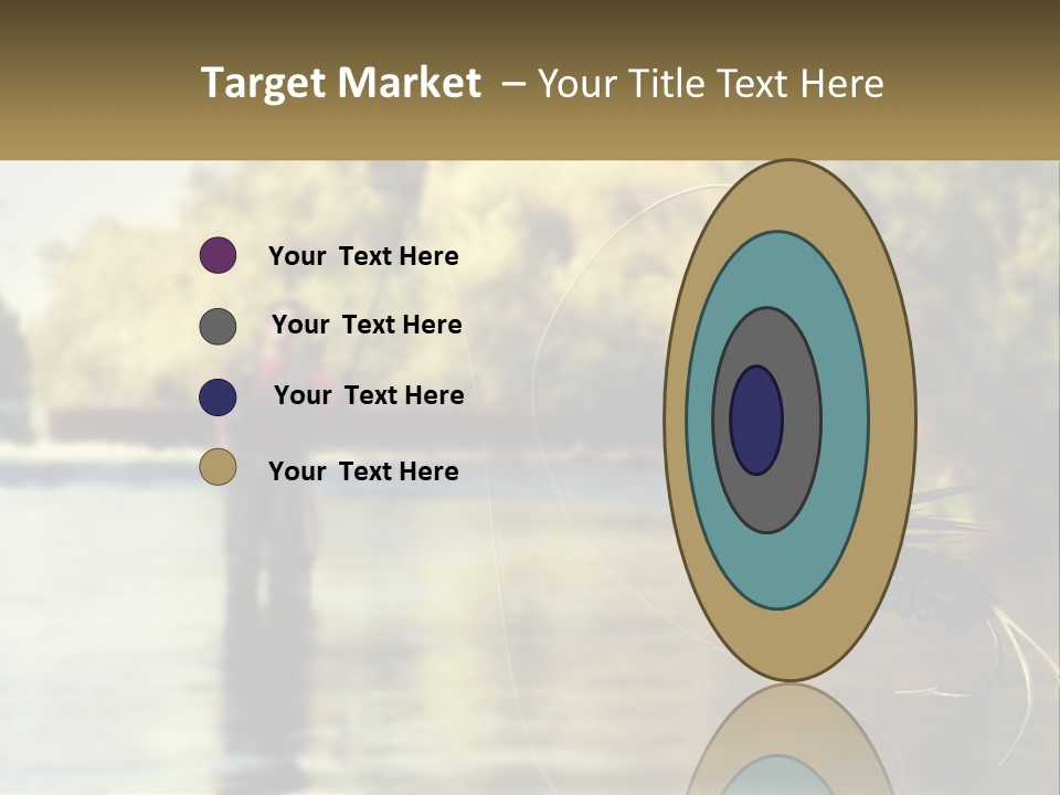 A Man Standing In A River Holding A Fish PowerPoint Template