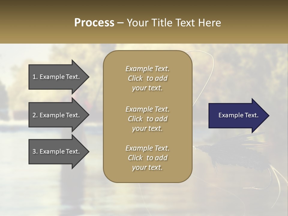 A Man Standing In A River Holding A Fish PowerPoint Template
