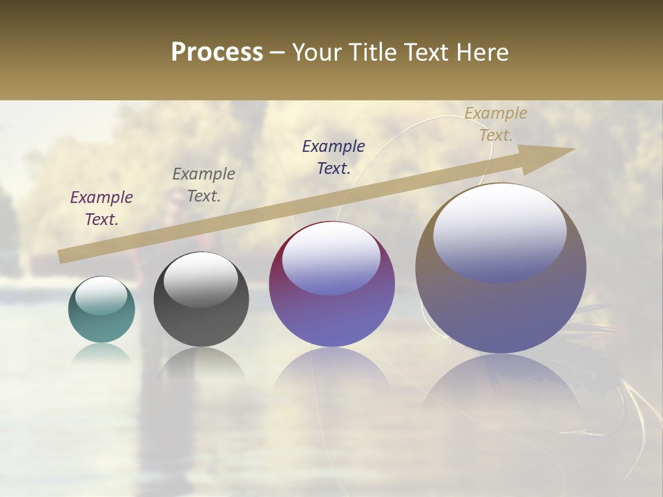 A Man Standing In A River Holding A Fish PowerPoint Template