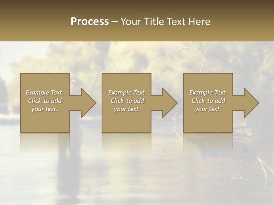 A Man Standing In A River Holding A Fish PowerPoint Template