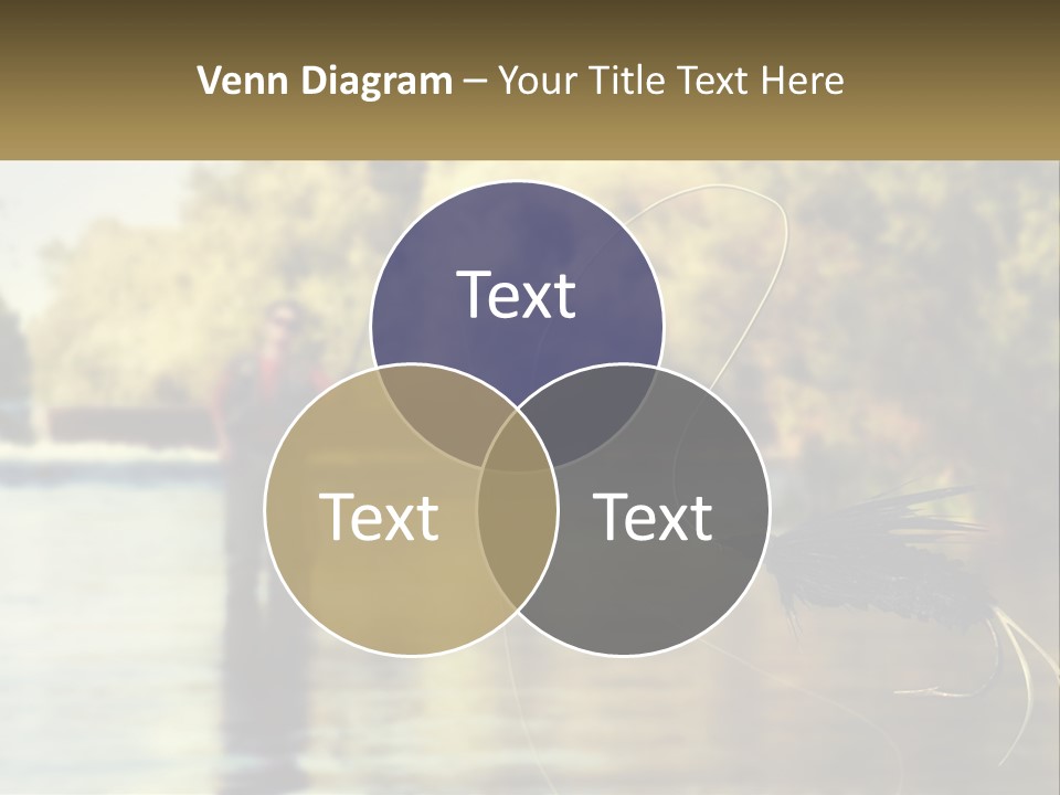 A Man Standing In A River Holding A Fish PowerPoint Template