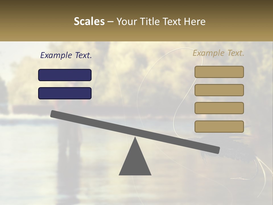 A Man Standing In A River Holding A Fish PowerPoint Template