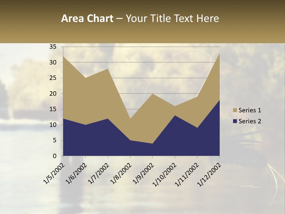 A Man Standing In A River Holding A Fish PowerPoint Template
