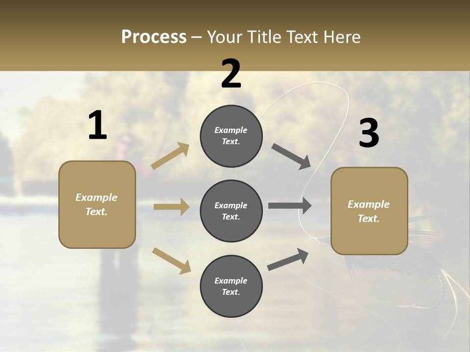 A Man Standing In A River Holding A Fish PowerPoint Template