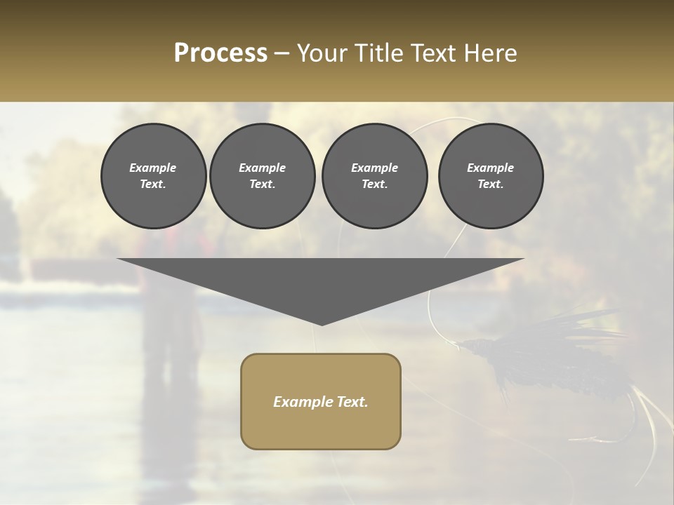 A Man Standing In A River Holding A Fish PowerPoint Template