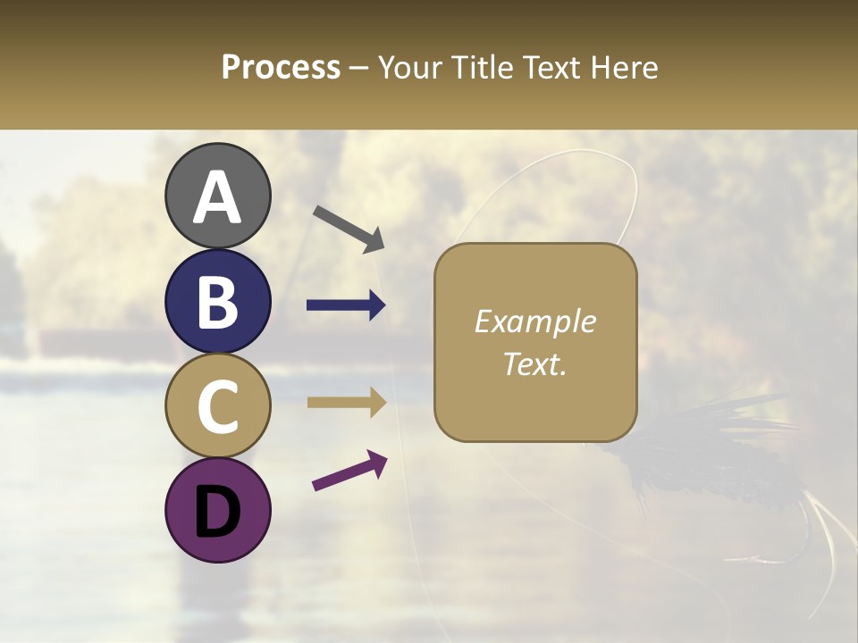 A Man Standing In A River Holding A Fish PowerPoint Template