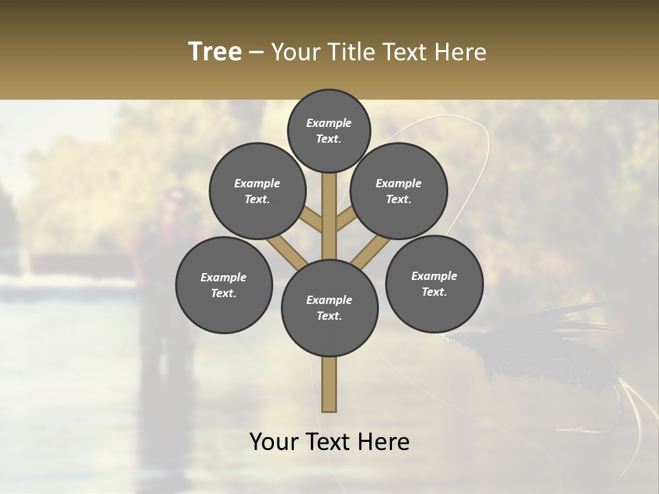 A Man Standing In A River Holding A Fish PowerPoint Template