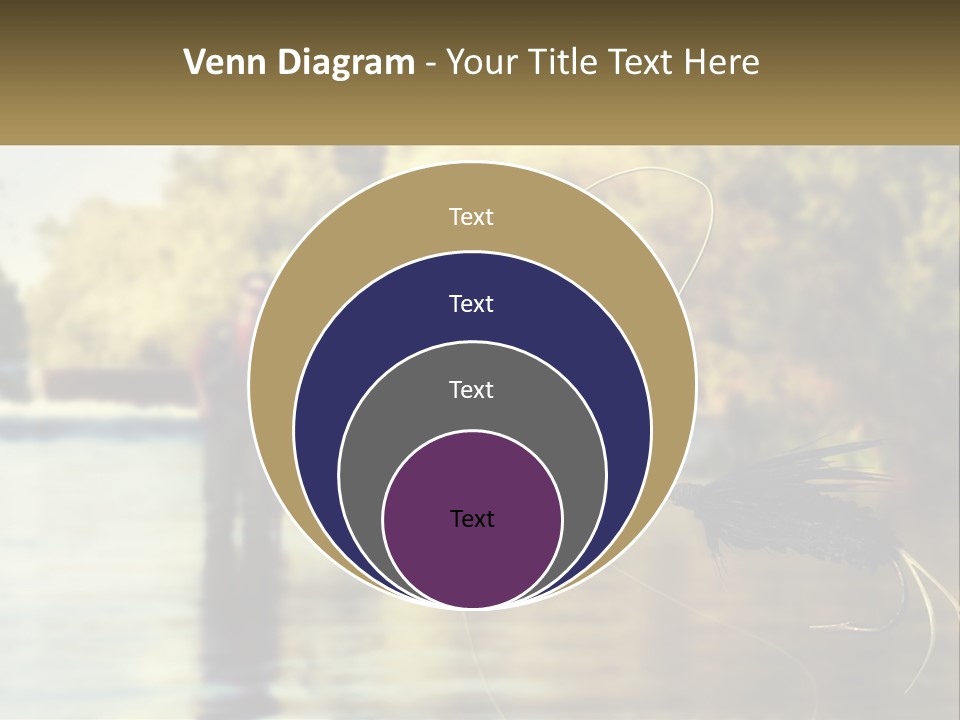 A Man Standing In A River Holding A Fish PowerPoint Template