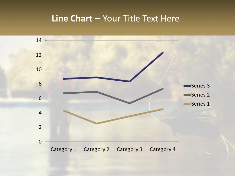 A Man Standing In A River Holding A Fish PowerPoint Template