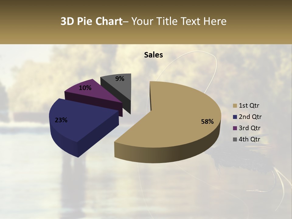 A Man Standing In A River Holding A Fish PowerPoint Template