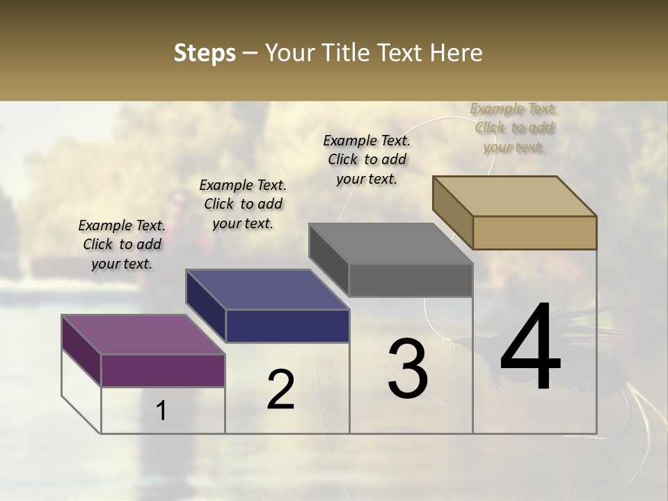 A Man Standing In A River Holding A Fish PowerPoint Template