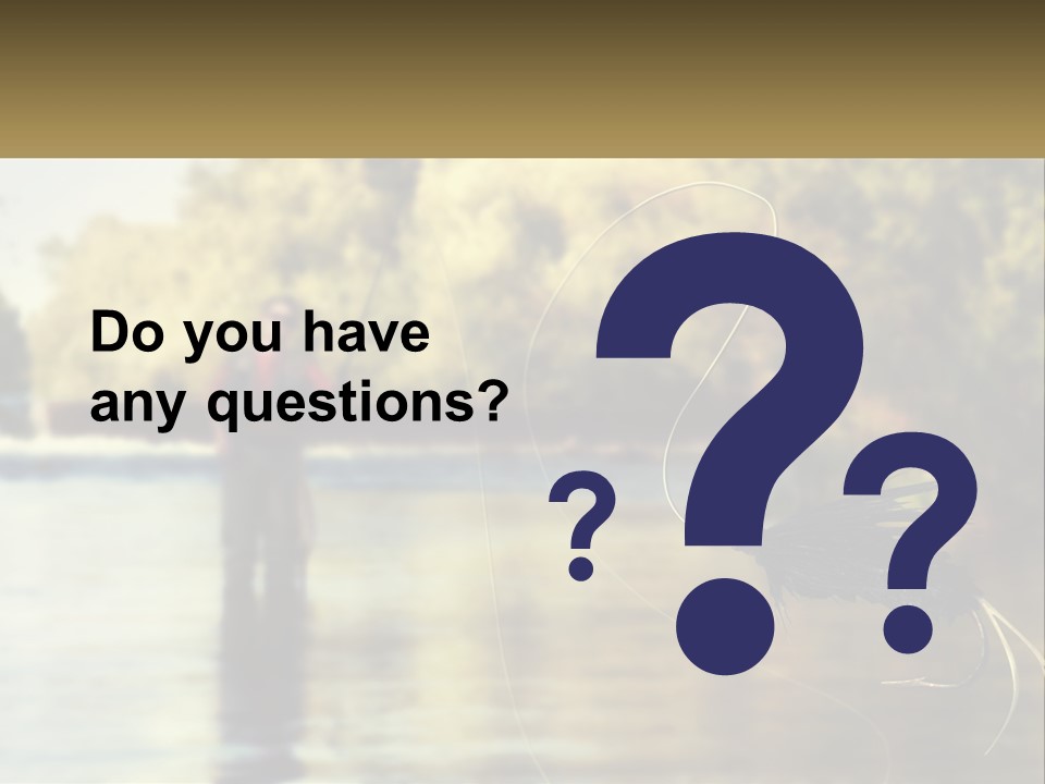 A Man Standing In A River Holding A Fish PowerPoint Template