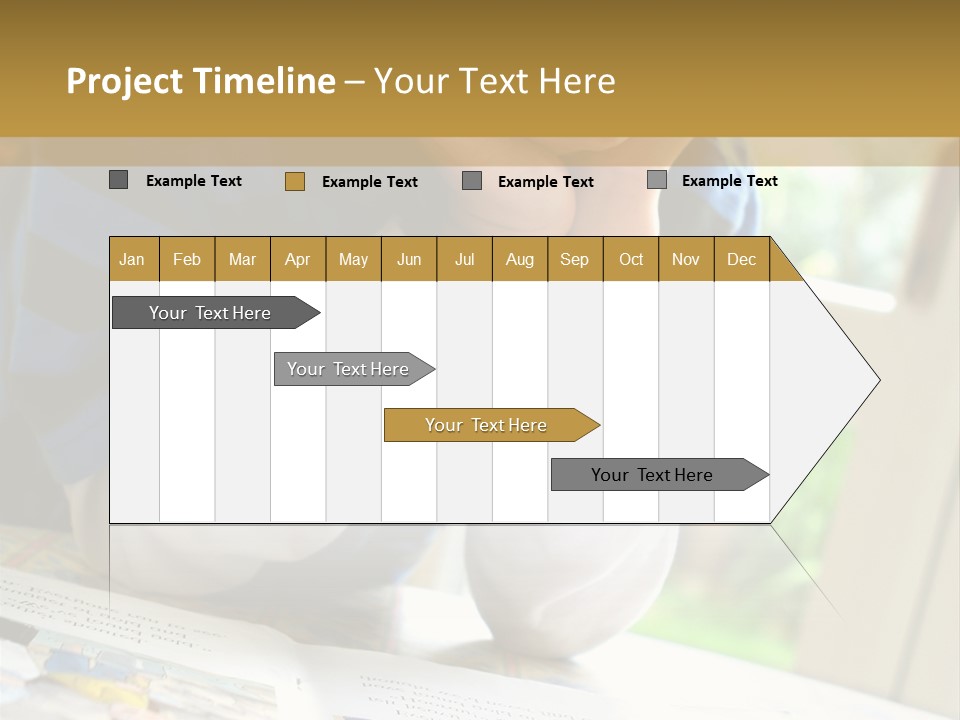 A Young Boy Reading A Book On Top Of A Table PowerPoint Template