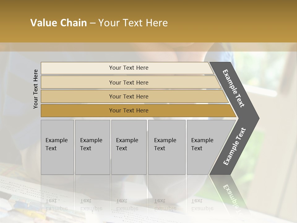 A Young Boy Reading A Book On Top Of A Table PowerPoint Template