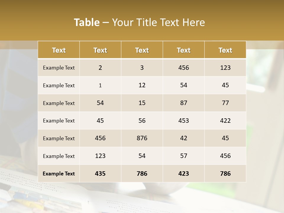 A Young Boy Reading A Book On Top Of A Table PowerPoint Template
