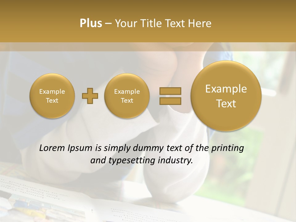 A Young Boy Reading A Book On Top Of A Table PowerPoint Template