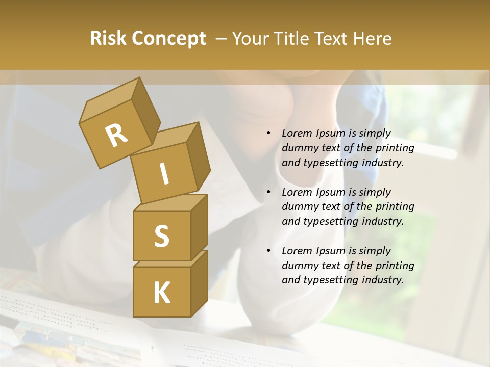 A Young Boy Reading A Book On Top Of A Table PowerPoint Template