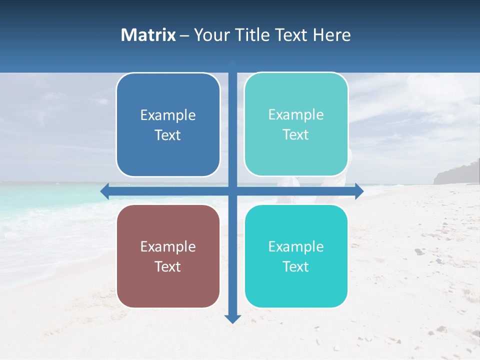 A Man And Woman On A Beach Holding Hands PowerPoint Template