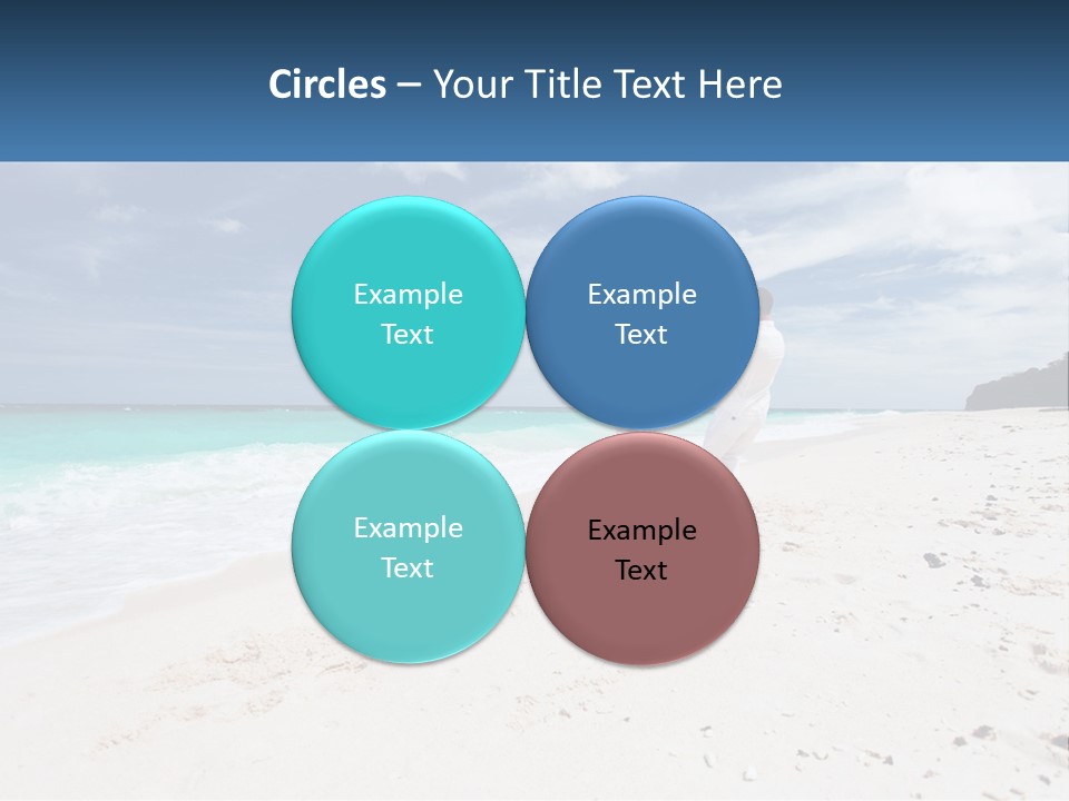 A Man And Woman On A Beach Holding Hands PowerPoint Template