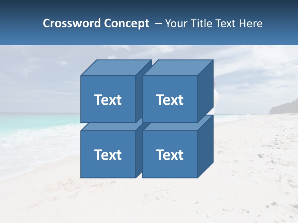 A Man And Woman On A Beach Holding Hands PowerPoint Template