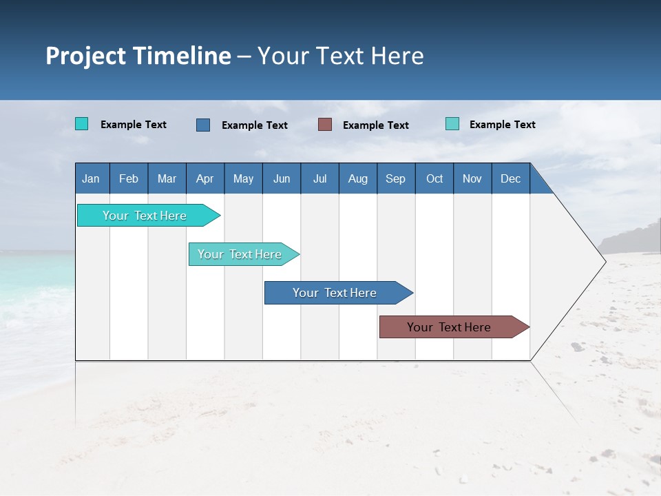 A Man And Woman On A Beach Holding Hands PowerPoint Template