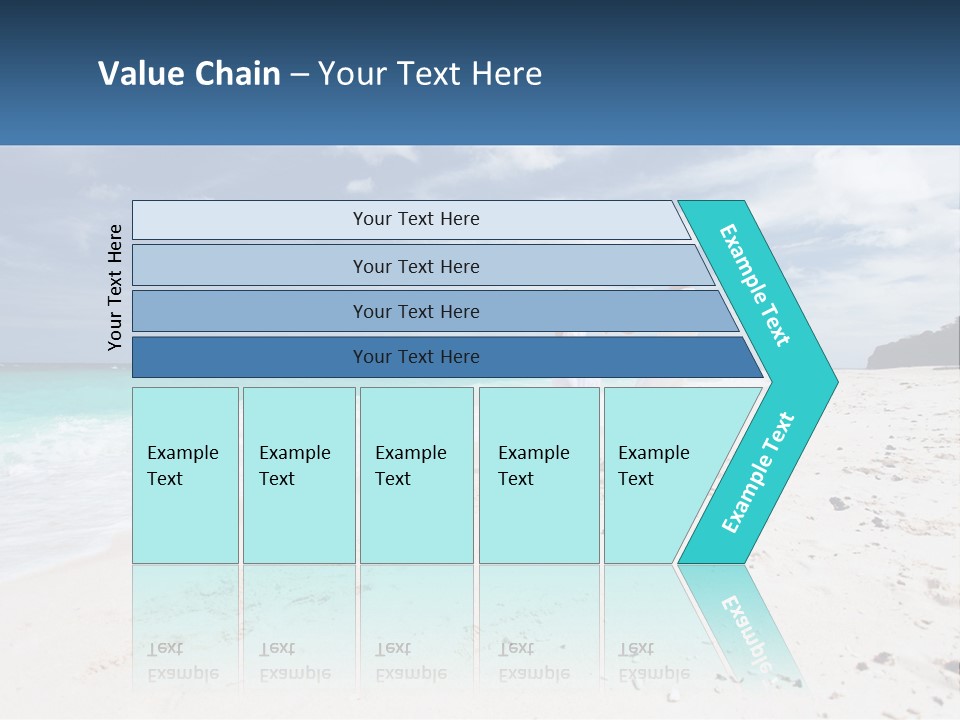 A Man And Woman On A Beach Holding Hands PowerPoint Template