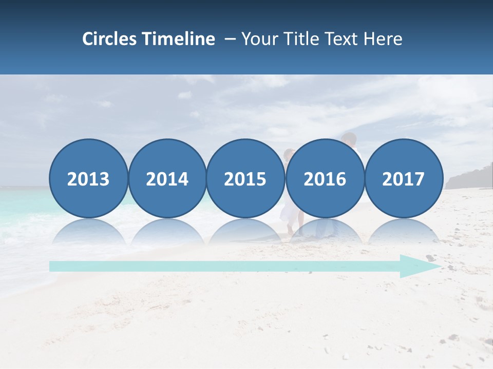 A Man And Woman On A Beach Holding Hands PowerPoint Template