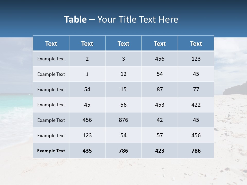 A Man And Woman On A Beach Holding Hands PowerPoint Template