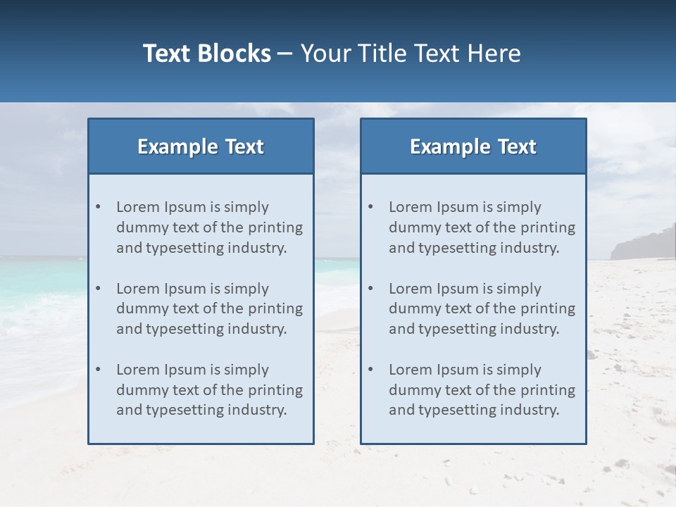 A Man And Woman On A Beach Holding Hands PowerPoint Template